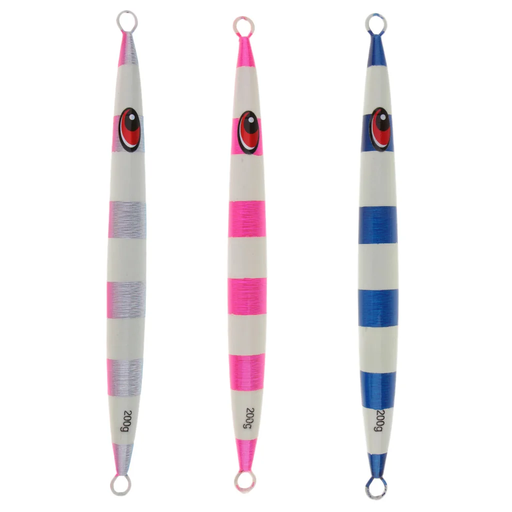 200g 19.8cm Metal Fishing Lures Vertical Jigging Bait Hard Heavy Weight Hard Bait Crankbait for Casting