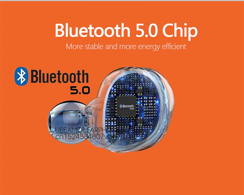 UBeamer Bluetooth V5.0, беспроводные наушники, гарнитура, спортивные, Hi-Fi, стерео наушники, мини, вкладыши, двойной микрофон, X6 TWS