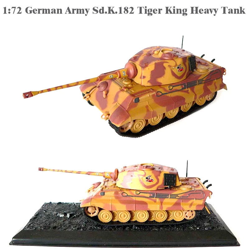 1: 72 немецкая армия Sd. K.182 Тигр король тяжелый танк Готовая модель сплава