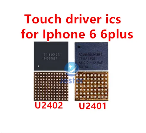1-10 парт/лот U2401 + U2402 ( 343S0694 BCM5976C1KUB6G) сенсорные микросхемы для Iphone 6 6plus и трафарет
