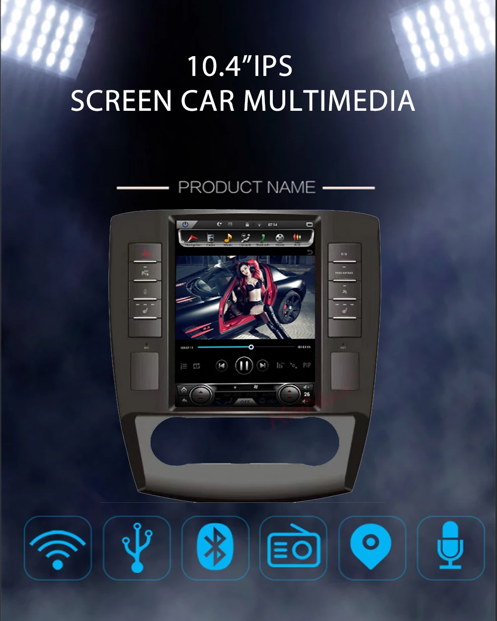 Top KiriNavi 10.4" Android 6.0 Car Radio GPS Navigation For Mercedes Benz R class Car DVD Multimedia Player 2006-2012 Auto Radio 4G 0