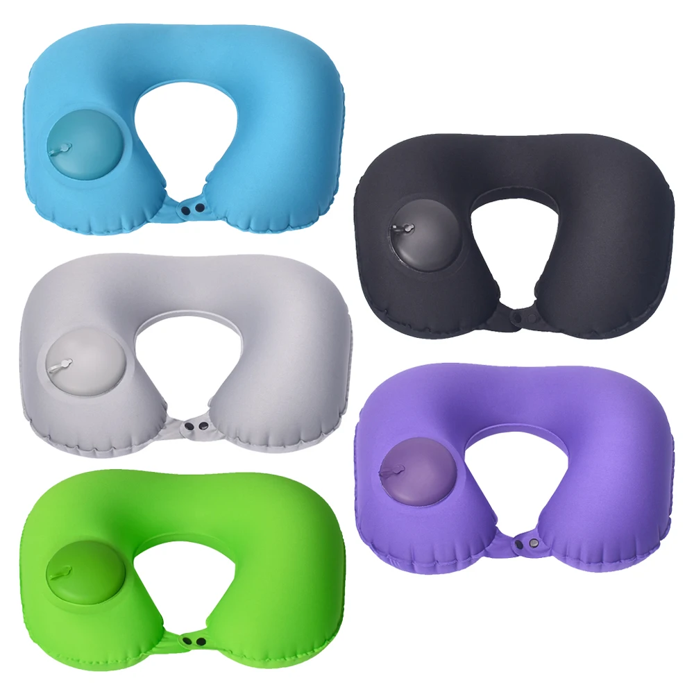 1/3Pcs Inflatable Cervical Pillow Outdoor Inflatable Pillow Travel Air Pillow Sex U Shape Neck Pillow Earplugs Eyemask