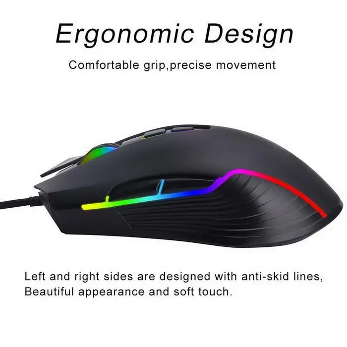 USB Проводная игровая макро-мышь определение фотоэлектрический кабель RGB мышь 2,4 ГГц 7 четырехходовая 1,45 метра