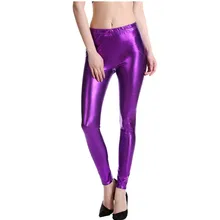 Осенние леггинсы из искусственной кожи женские фиолетовые обтягивающие штаны женские корейские тонкие дамские леггинсы размера плюс узкие леггинсы размера плюс M-XXL