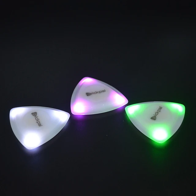 auvstar Lumineux Plectre Guitare Électrique LED Médiator Guitare Lumineux  Médiators Coloré Éblouissant Plectres Guitare Éclairé LED Automatique Le