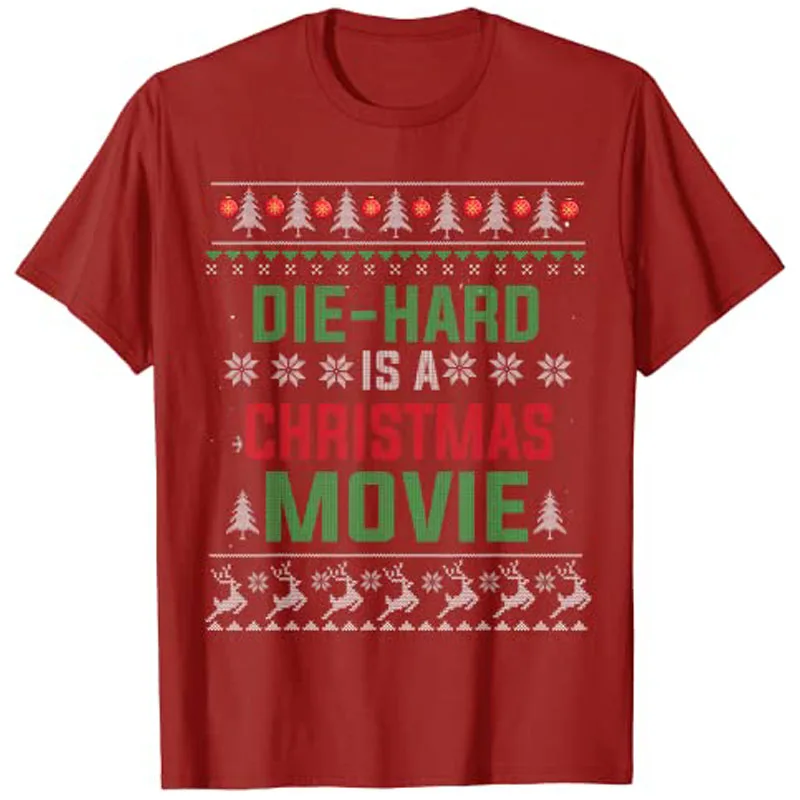 Die-Hard Is A Christmas Movie Funny Ugly Christmas Pajama T-Shirt
