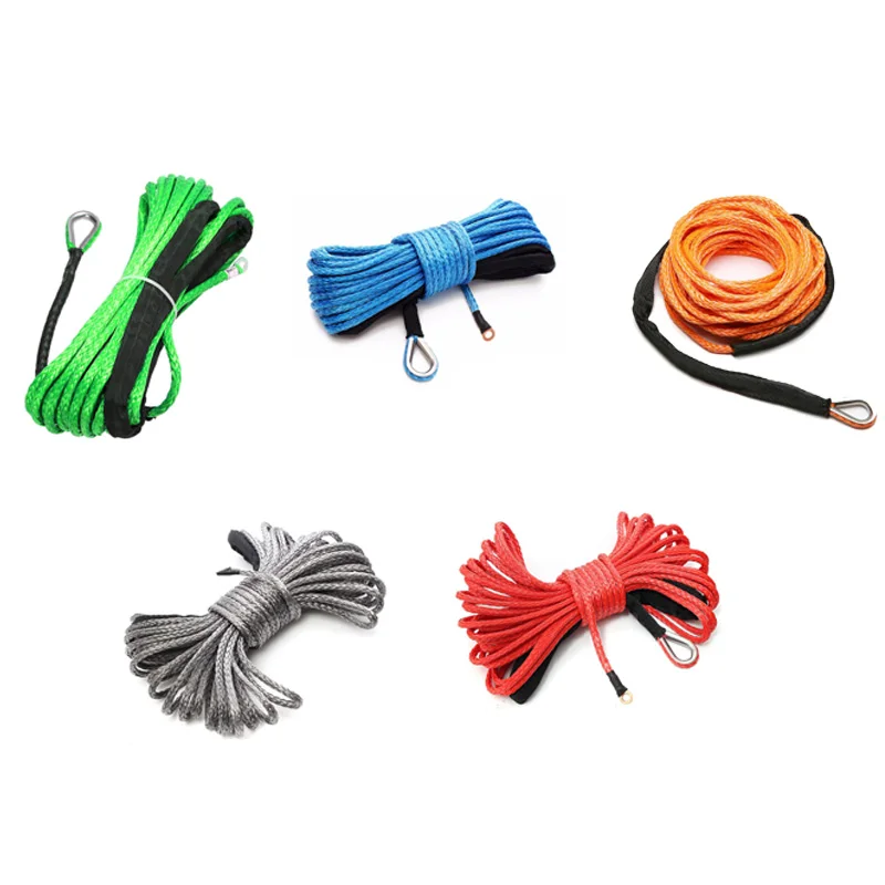 NewWinch веревка струнная линия кабель с оболочкой серый синтетический буксировочный трос 15 м 7700Lbs Автомойка техническое обслуживание веревка для Atv Utv Off-R