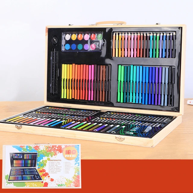 180 Pcs/set Colors Solid Watercolor Paint Set Portable Metal Box