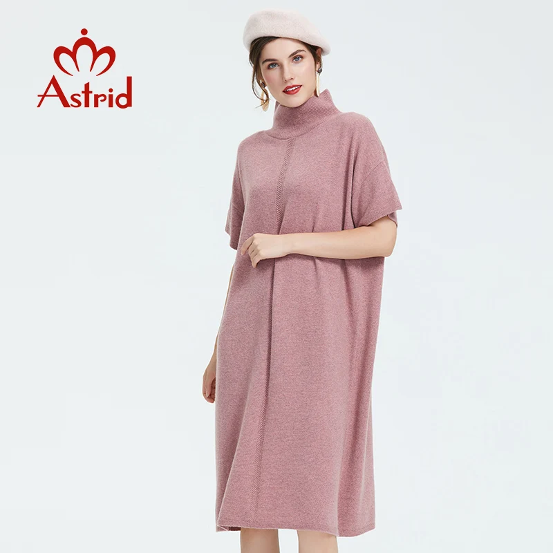 Astrid Осень новое поступление женское платье с длинным рукавом платье топ серый цвет высокое качество платье женское элегантное на осень 6039