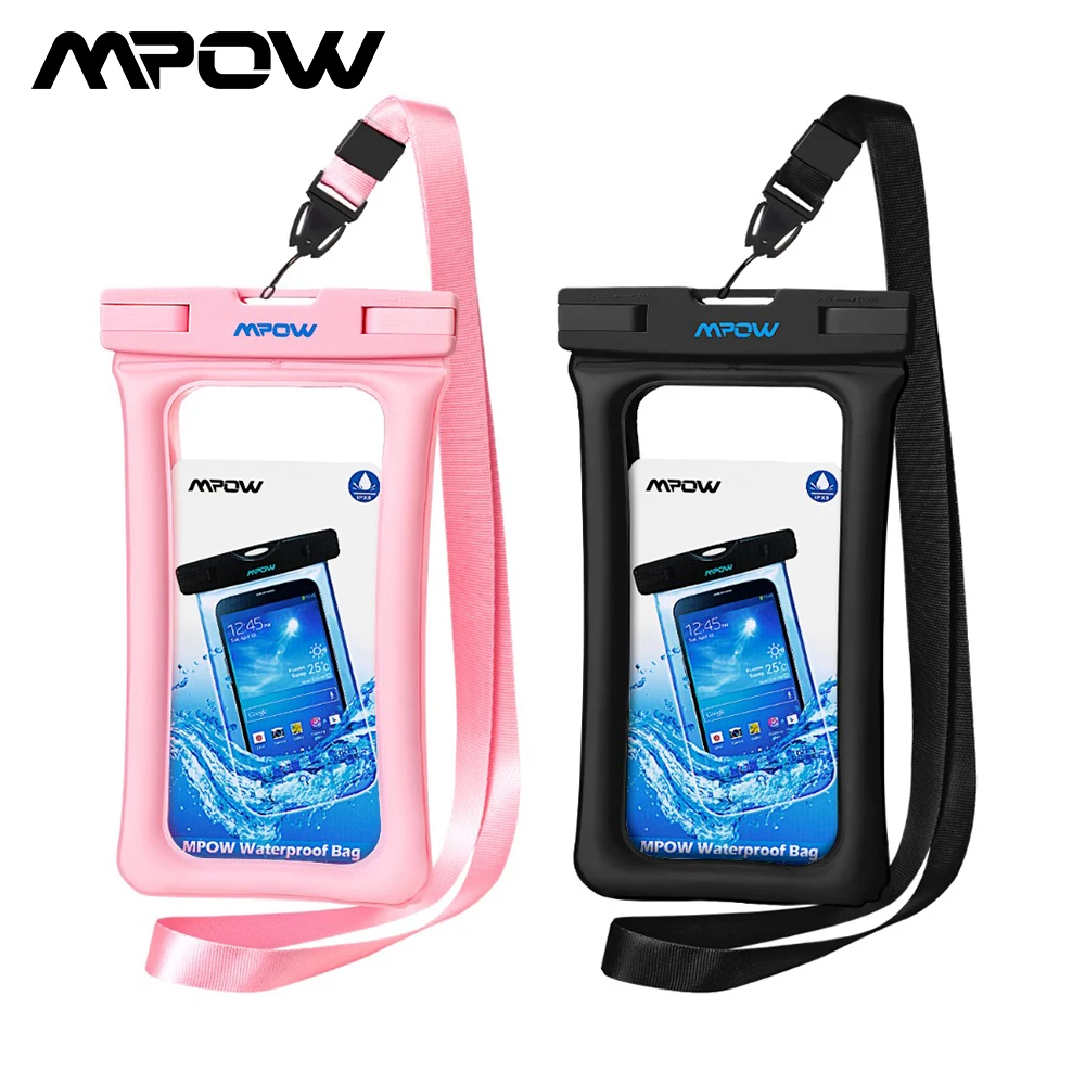 Mpow Waterproof Phone Pouch IPX8 Universal Phone Case Pouch Floatable Dry  Bag For iPhone X/8/8plus/7/7plus/6s/6/6s Plus Samsung