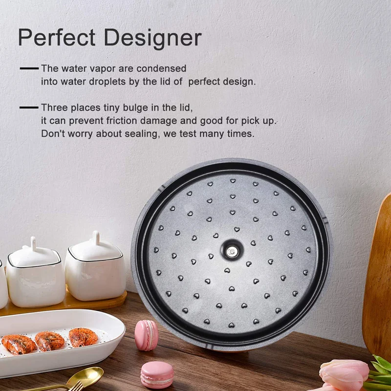 Кухонная утварь днище чугунная голландская печь кастрюля блюдо с крышкой