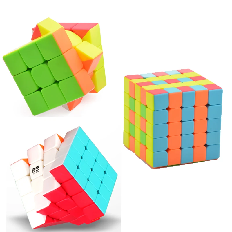 

QIYI Warrior 3x3x3 Magic Speed Cube Stickerless 4x4x4 Professional Puzzle Cubo Magico 5x5x5 Smoothly Cubes Educational Toys