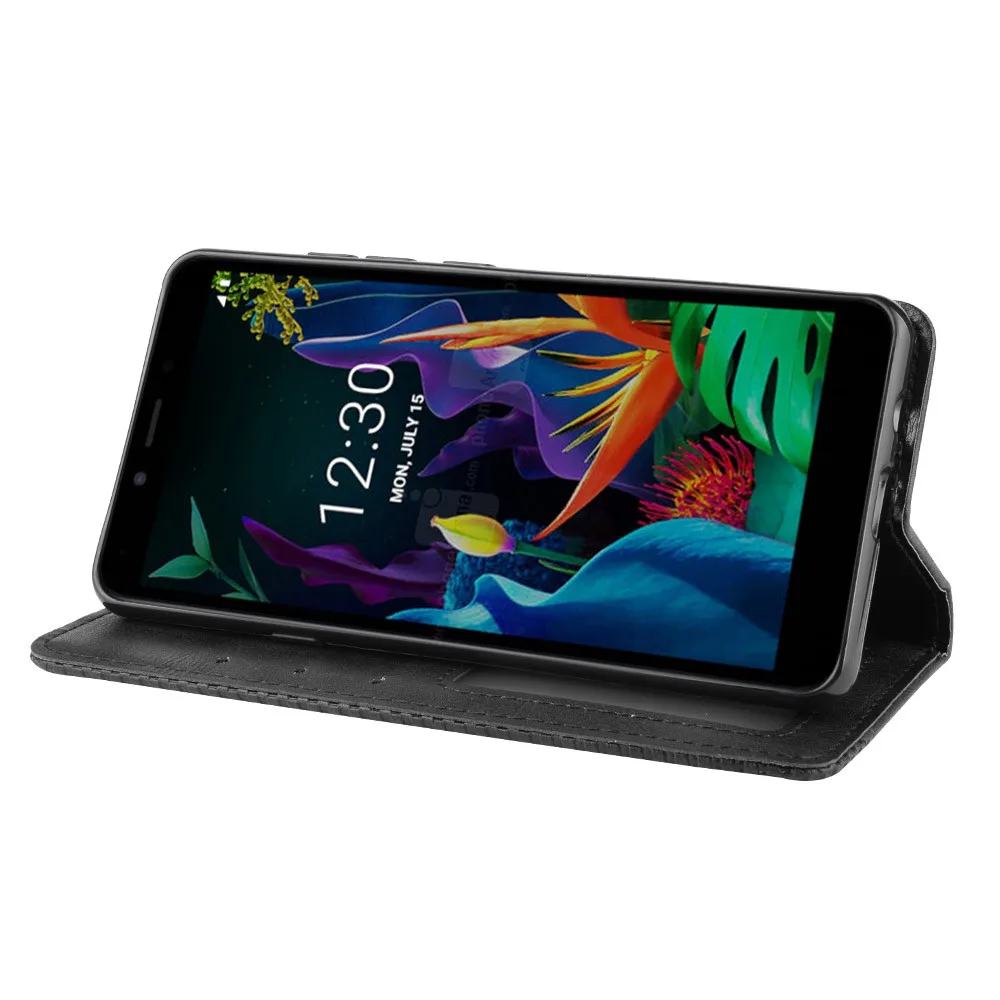 Для LG K20 чехол Роскошный флип из искусственной кожи Бумажник магнитный адсорбционный чехол для LG K20() K 20 LGK20 LMX120EMW чехлы для телефонов