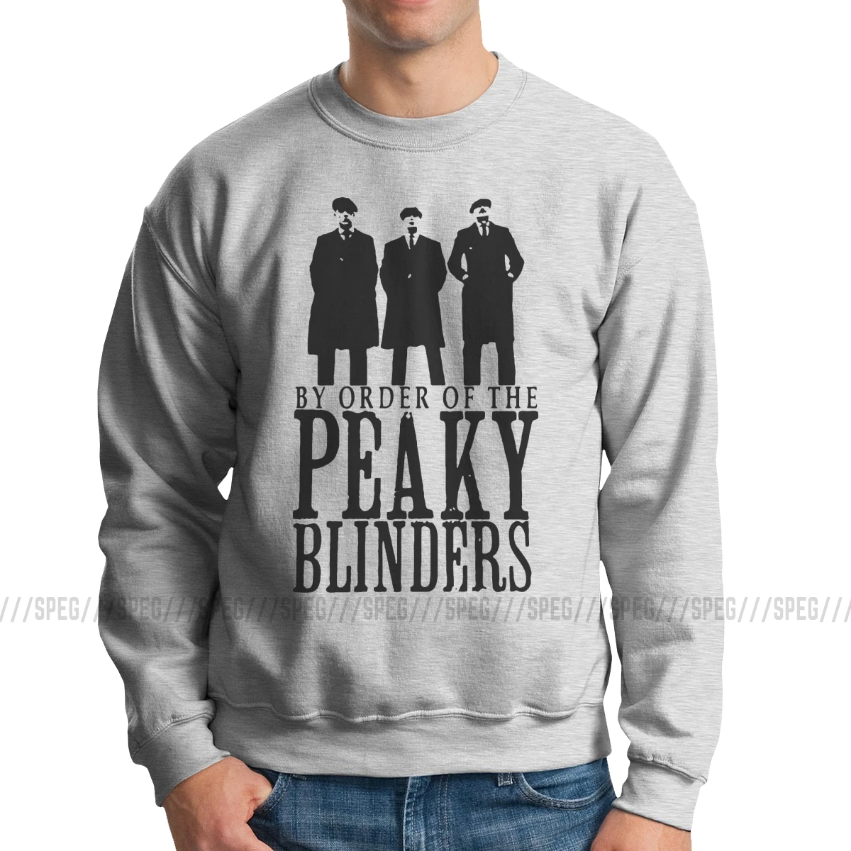 Серый Peaky Blinders Толстовка человек Графический Хлопок Crewneck Arthur Thomas Tommee Shelby пуловер оригинальная толстовки для мужчин - Цвет: Серый