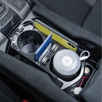 

Console Storage Box Cover For Honda Civic 2016-2020 Carbon Fiber Car Auto
