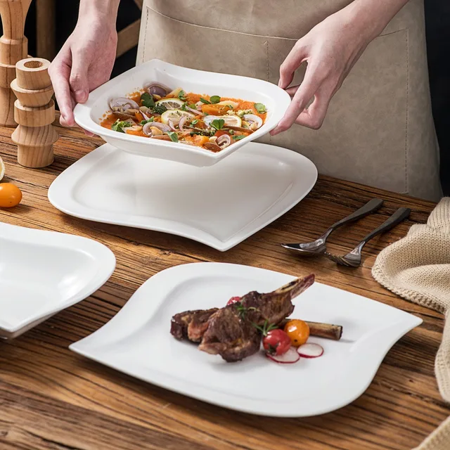 Malacasa – Service De Table En Porcelaine Pour 6 Personnes, 30 Pièces, Avec  6 * Assiettes À Soupe, À Dessert, Tasses Et Soucoupes - Services De Table -  AliExpress