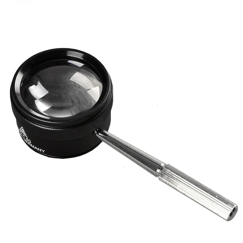 

FGHGF 30X40mm Portable Handheld Magnifying Glass Jewelry Opticals For Watch Helping Hand Repair Tool Handle Magnifier