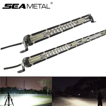 

SEAMETAL Auto Daytime Running Lights Led Work Light Slim lights Bar Combo Spot Flood Day Light Universal 10/20Inch Led Bar Lamp
