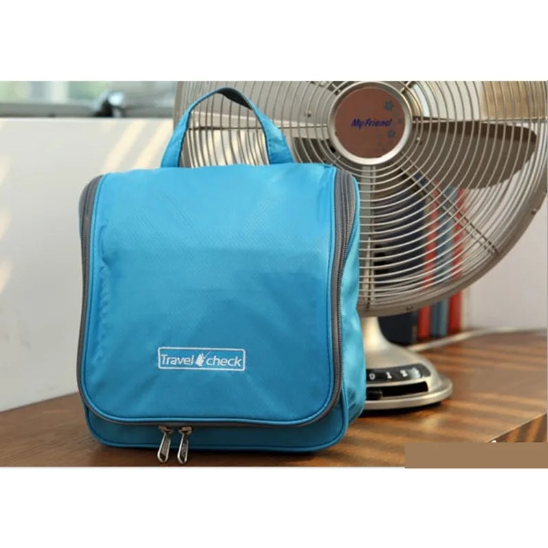 Blue Organizer Bag Водонепроницаемый прочный нейлоновый чехол для туалетных принадлежностей, органайзер для макияжа, женские несессеры - Цвет: Blue Organizer Bag