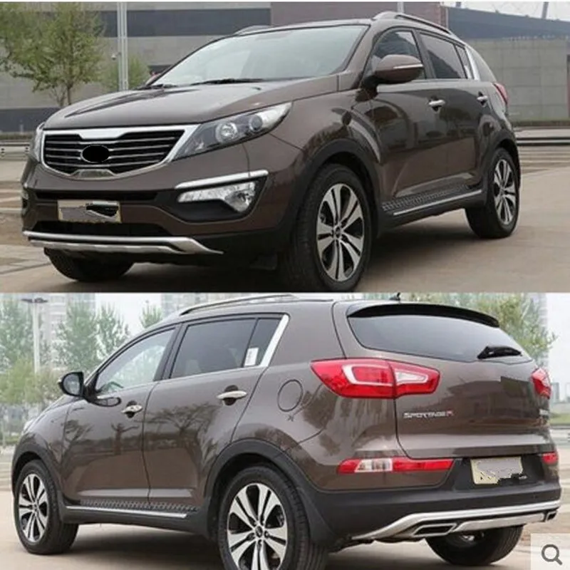 

Car Styling For KIA Sportager SL 2010 2011 2012 2013 2014 2015 2016 2017 ABS Front+Rear Bumper Cover Trim