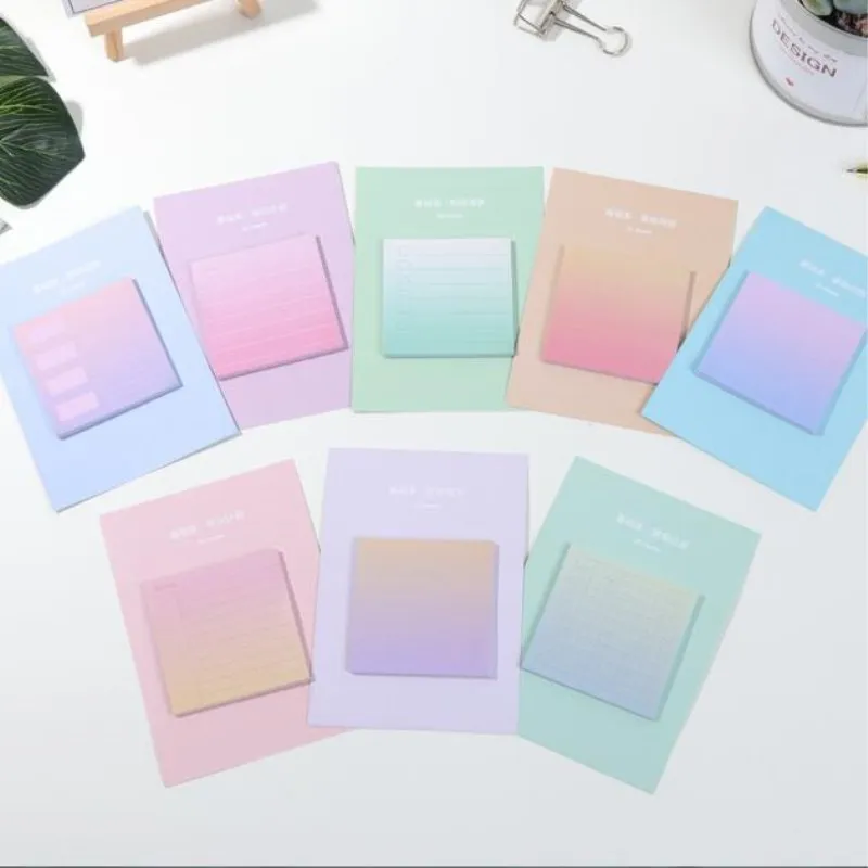 

1pcs Rainbow Northern Europe Memo Pad Paper Sticky Notes Notepad Post It Stationery Papeleria School Supplies