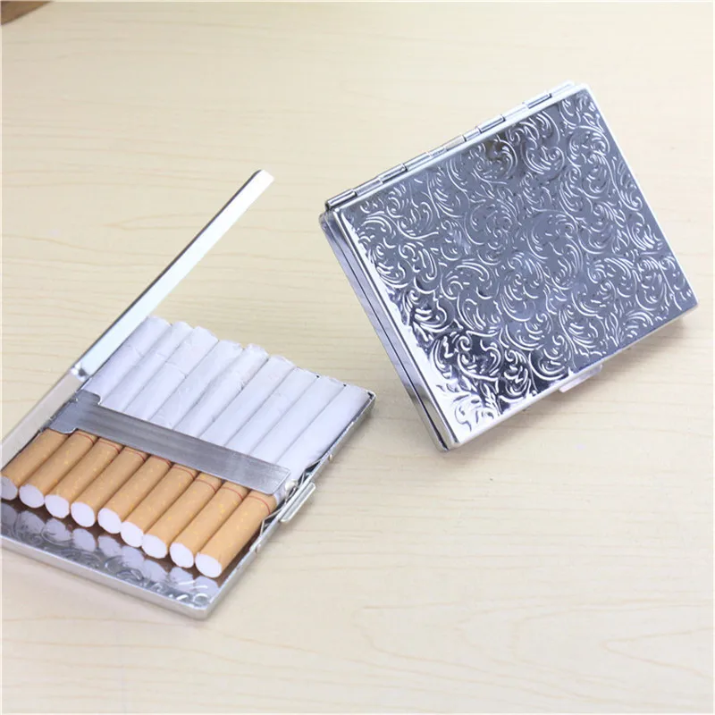 

Exquisite Gift Cigarette Box New Metal Cigarette Case Creative Personality Cover Cigarette Case Can Hold 9 Cigarette