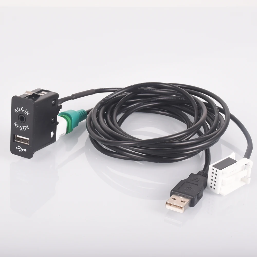 자동차 USB AUX 플러그 입력 소켓 어댑터, 미니 쿠퍼 R56 용, BMW E60 E61 E63 E81 E87 E90 F10 F12 E70 X1 X3 X5