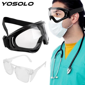 

YOSOLO Glasses Sports Protection Goggles Anti-fog Safety Goggles Anti-Sneeze Liquid Anti-Droplets Windproof Eye Protection
