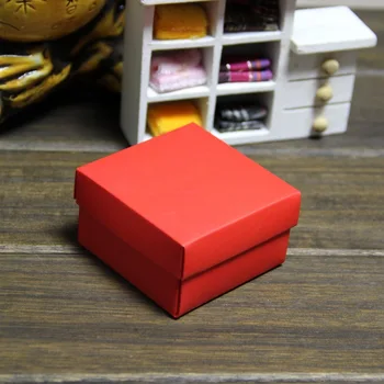 

50pcs Colorful Small Square Paper Box With Lid Blank Color Folding Box For Candy Cookie Jewelry Gift Box Cardboard Craft Boxes