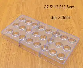 1 PC/18/24/32/36-полость формируя Halfsphere в форме жесткий поликарбонатные формы для шоколада ПК конфеты инструмент для изготовления пасты впрыска PC форма для выпечки тортов, контроль качества, энергоэффективный, 253 - Цвет: SAME AS PHOTO
