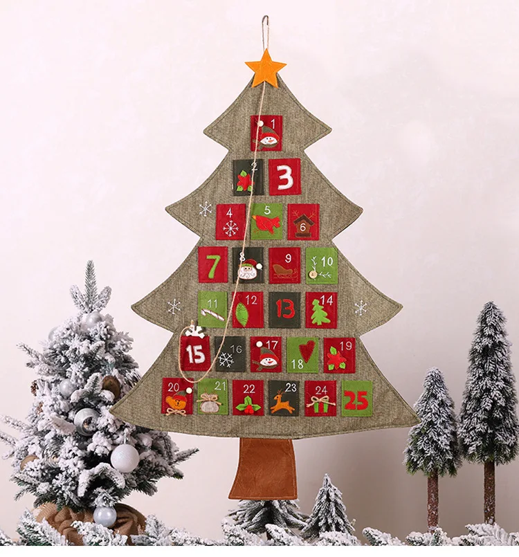 christmas decorations for home Christmas tree linen calendar countdown natal navidad decoraciones para el hogar Xmas presents