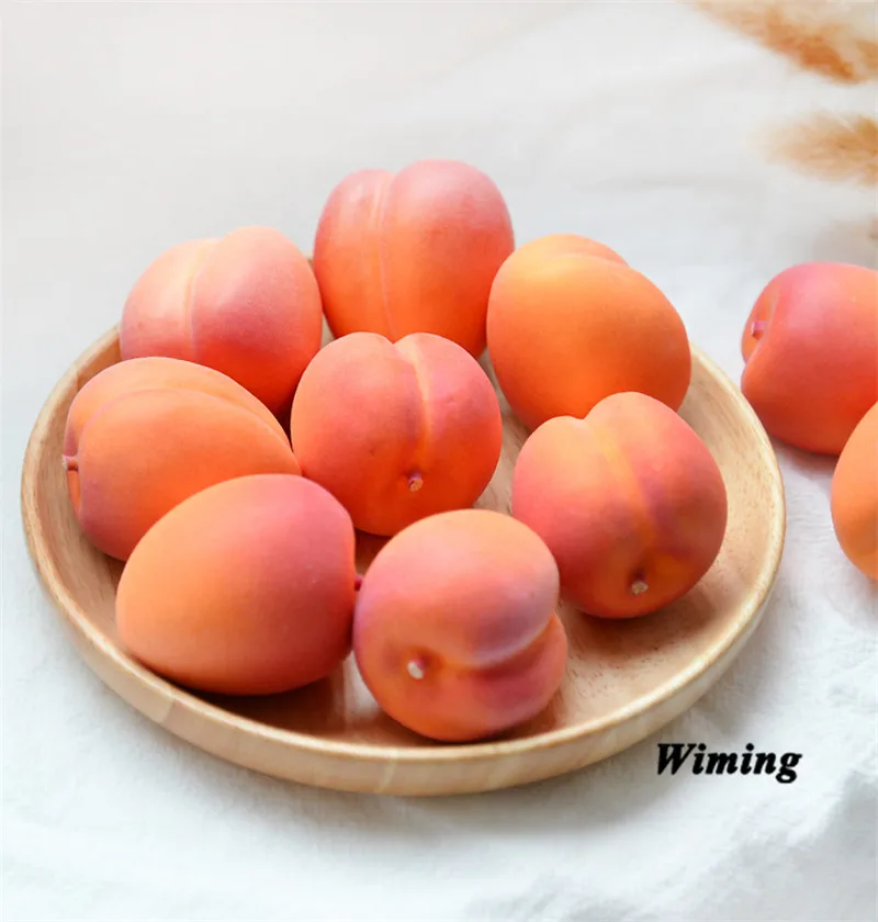 Simulation Fake apricot model props Kitchen Pretend Fruit Supplies for Wedding Party Home Decor Artificial Fruits toys | Дом и сад