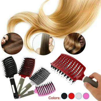 

1Pc Hair Scalp Massage Comb Hair Brush Bristle Nylon Women Wet Curly Hair Brush for Salon Hairdressing Styling Tools