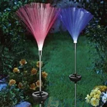 Трансграничной для экспорта солнечной красочно изменен волоконные оптические фары на лужайке подключен свет Рождественские огни садовый светильник сада