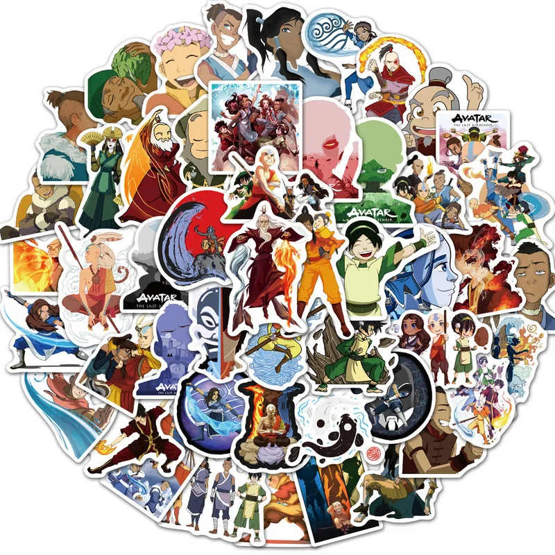 10/50pcs Avatar The Last Airbender Stickers Anime Cartoon Sticker Funny DIY Luggage Laptop Skateboard Motorcycle Bike Car Decals | Игрушки и