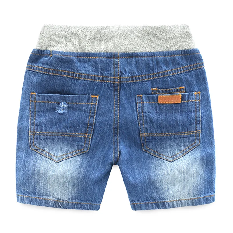 Summer Korean-style Boutique Childrenswear BOY'S Children Frayed Cotton Washing Denim Shorts Boy Pants