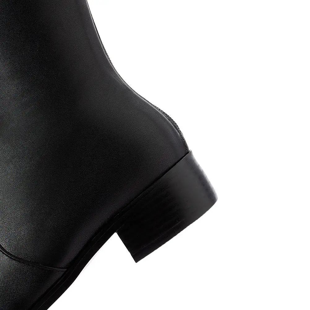 SARAIRIS New 33-45 Knee High Riding Boots Women Brand Square Toe Knight Boots Ladies Chunky Heels Shoes Woman