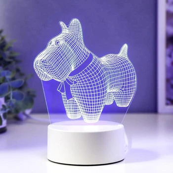 

Lamp "Dog with a bow" LED RGB from the network 4814590