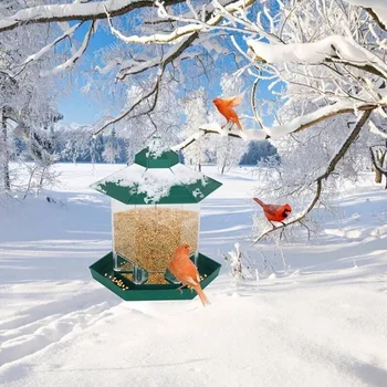 

Wild Bird Feeder Outdoor Bird Feeders Food Container Hanging Gazebo Bird Feeder For Garden Decoration 2020