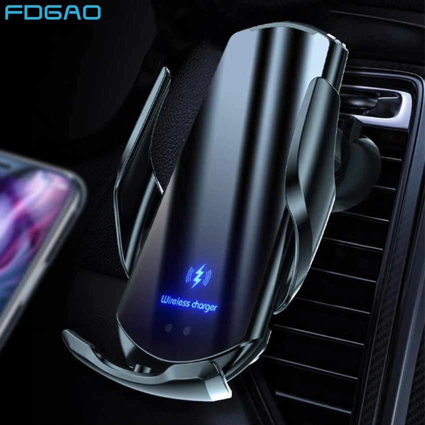 Coche Qi Inalámbrico Cargador Base de Carga Rápido Soporte Para iPhone Samsung Coche Qi Inalámbrico Cargador Base de Carga Rápido Soporte Para iPhone Samsung