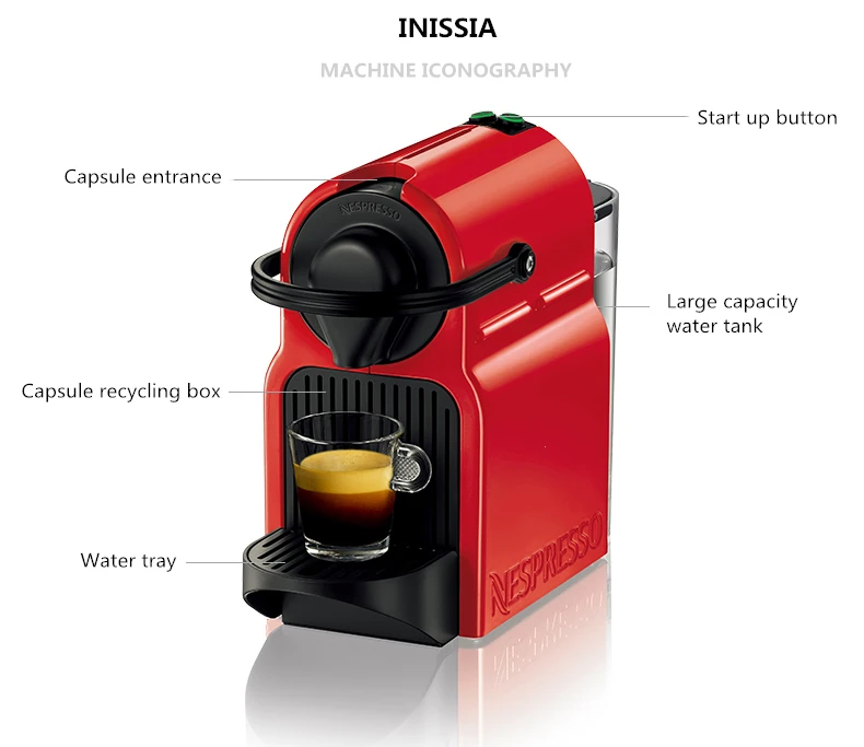 C40 Капсульная кофемашина полностью автоматическая энергосберегающая маленькая модная простая работа 25 секунд быстрый нагрев легко