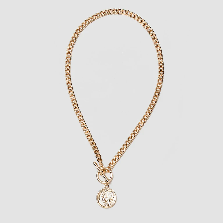 necklace Ювелирное модное ожерелье с подвеской в виде дракона для женщин золотого цвета, Жемчужное Колье, талисман, украшения, ювелирное изделие, подарок на удачу - Окраска металла: necklace