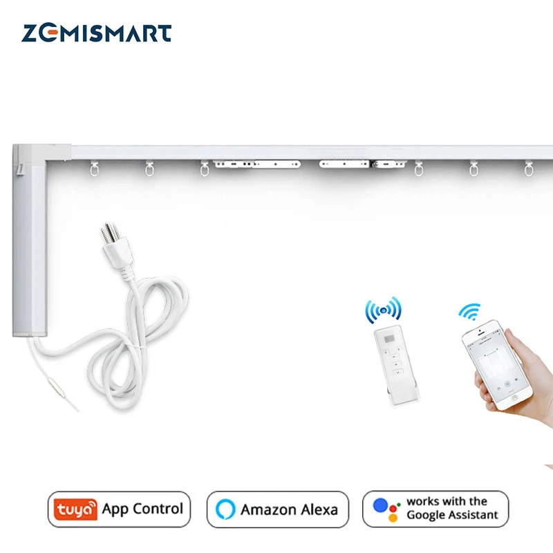 Zemismart новый дизайн WiFi двигатель для штор Tuya Smart Life Электрический s образный трек с