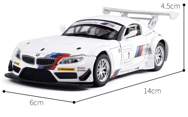 

1:32 Z4 GT3 racing car caipo MSZ diecast metal toy car for birthday presents NO BATTERY
