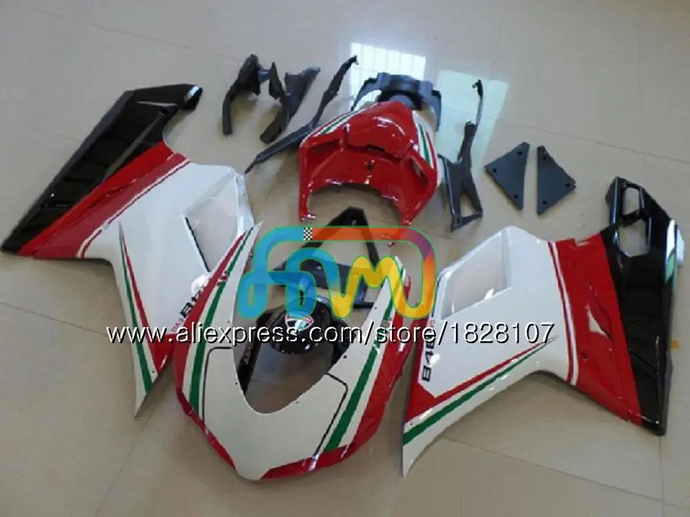 848 1098 для поездок на мотоцикле DUCATI 848R 1098R 1198 07 08 09 10 белый черный 11 70BS. 35 1098S 848S R 1198S 2007 2008 2009 2010 2011 2012 обтекатель - Цвет: No. 25