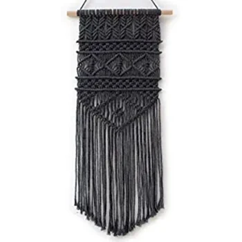 

Macrame Woven Wall Hanging, Modern Geometric Boho Chic Bohemian Home House Living Room, Bedroom, Dorm Room, Apartment