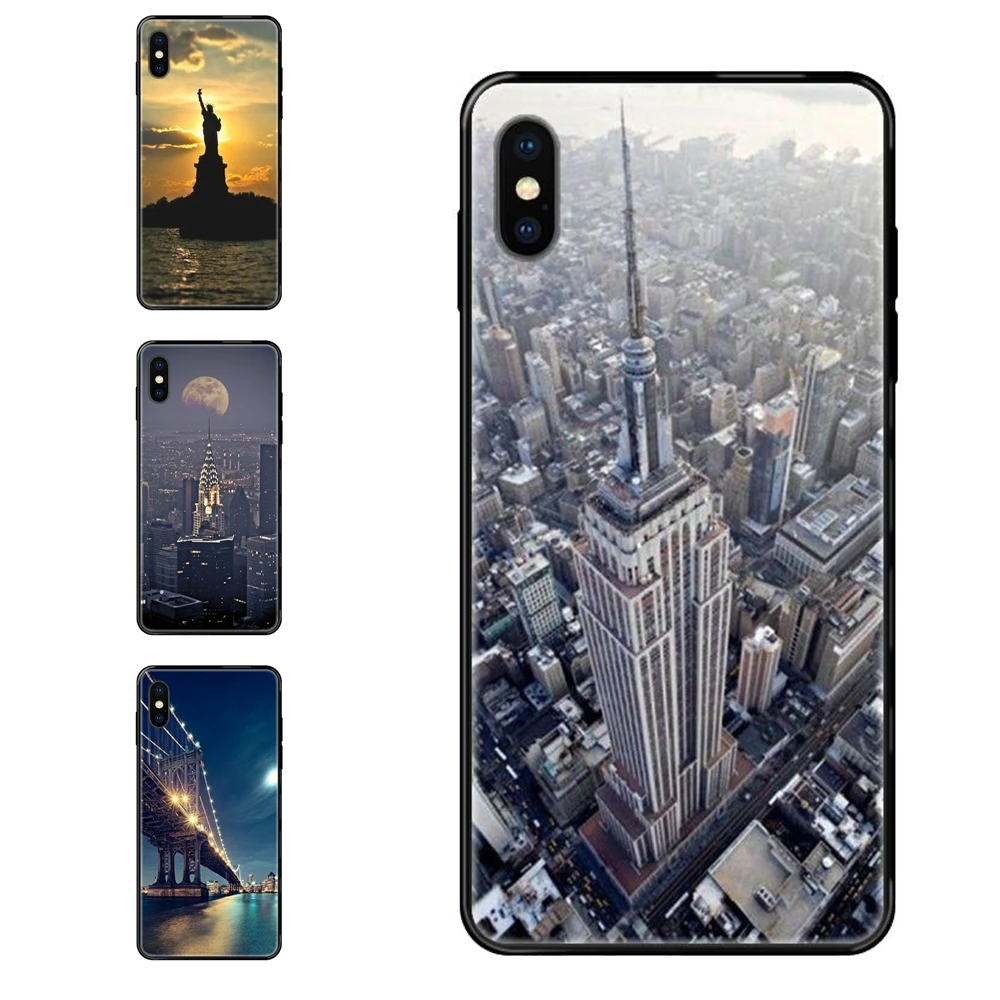 Нью-Йорк Nyc США Статуя Свободы черный мягкий ТПУ Live Love телефон низкая цена для Samsung