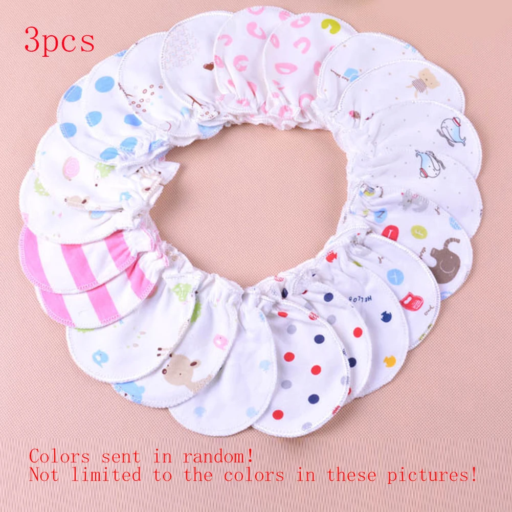 

3 Pairs Soft Cotton Newborn Baby Infant Anti Scratch Mittens Gloves Warm Infant Gloves for Baby Accessories
