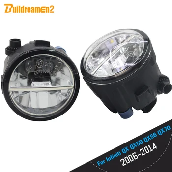

Buildreamen2 For Infiniti QX QX50 QX56 QX70 2006-2014 Car Accessories LED Bulb 4000LM Fog Light DRL Daytime Running Light 12V