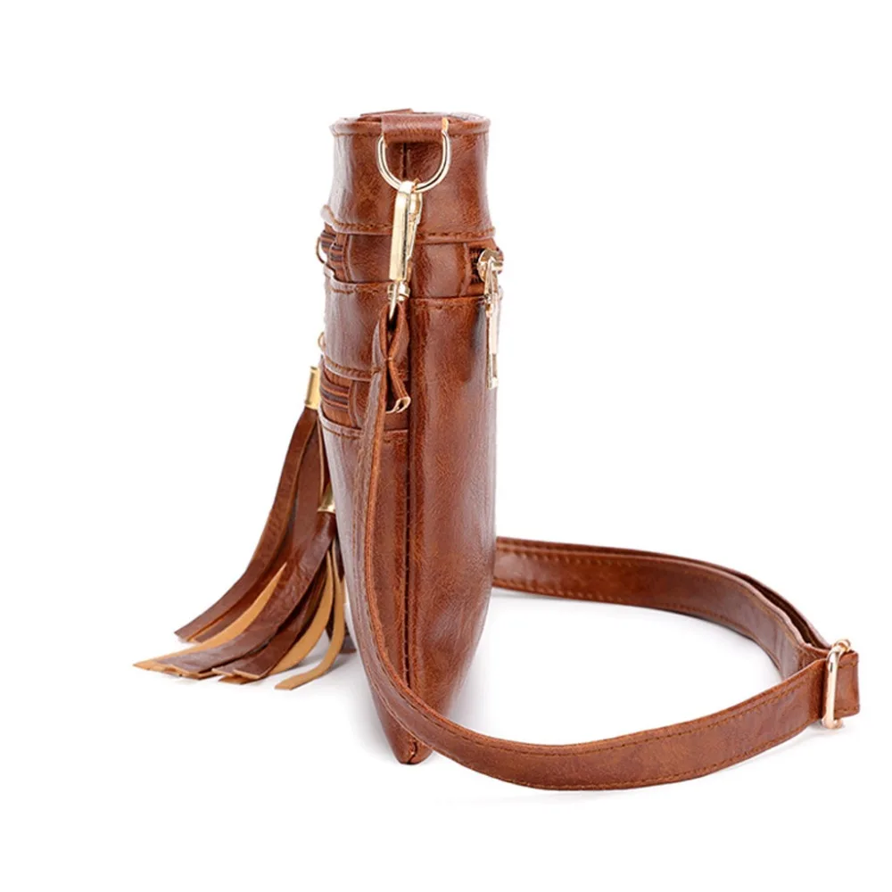 Crossbody bag Tassel Shoulder Bags Messenger Bag Phone Bag Fashion bags for women bag leather Women Zipper Solid Color bag